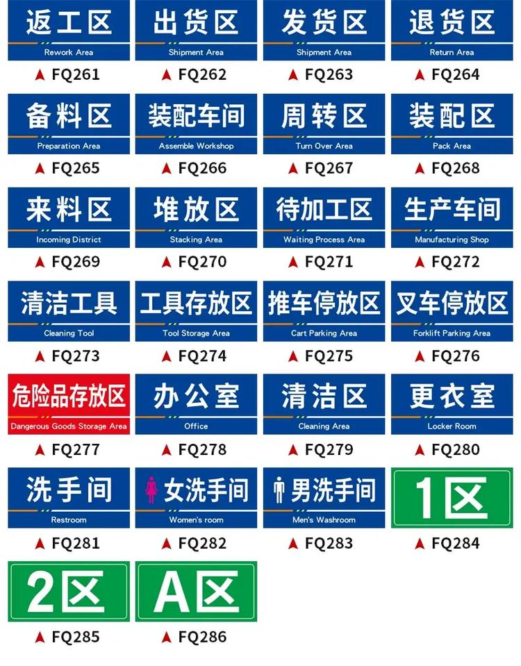 工廠車間區(qū)域牌 提升效率與安全的目視化設(shè)計(jì)關(guān)鍵